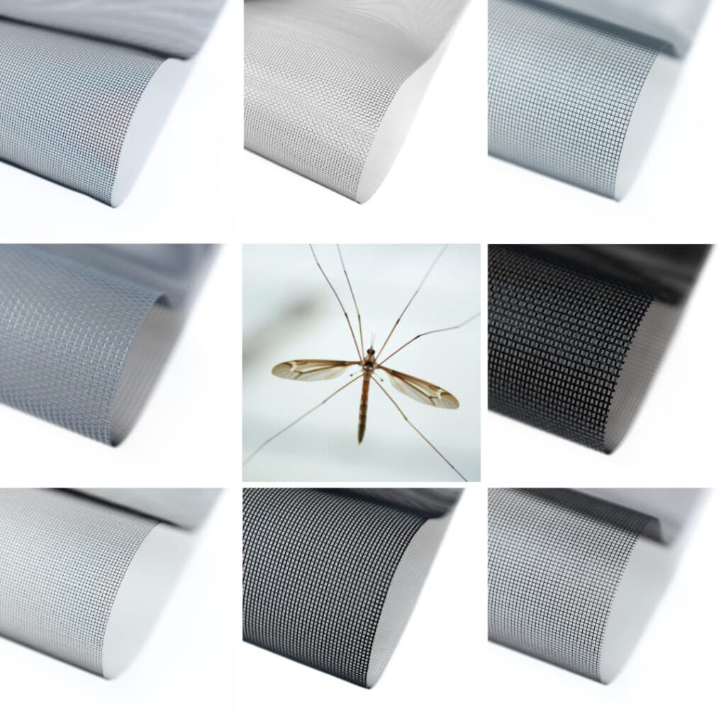 Verschiedene Insektenschutzgewebe